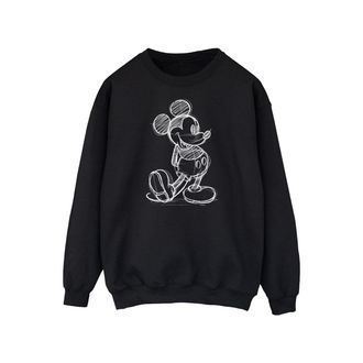 Disney Heren Mickey Mouse Sketch Kick Sweatshirt (Zwart)