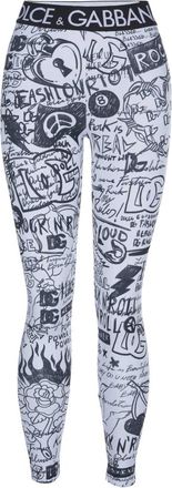 Dolce & Gabbana Legging - Dames - Broeken - Wit - Maat: XS