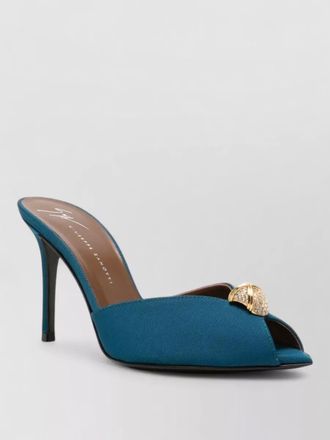 Giuseppe Zanotti intriigo leather mules peep toe stiletto