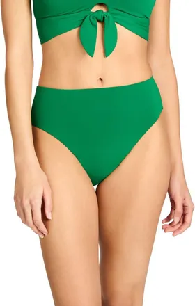 Robin Piccone Ava High Waist Bikini Bottoms in Grass at Nordstrom, Size X-Small