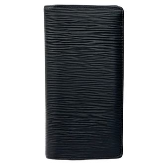 Louis Vuitton Black Noir Epi Leather Long Wallet (Bi-Fold) (Pre-Owned)