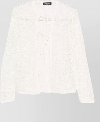 Fabiana Filippi knit cardigan long sleeves round neck sheer