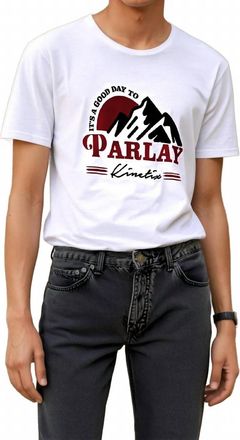 Kinetix Its A Good Day To Parlay On Our 4 Corners Crewneck Top In White