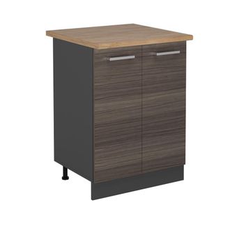 Vicco Mueble Bajo De Cocina R-line, Gris Noble, 60 Cm, Et Roble