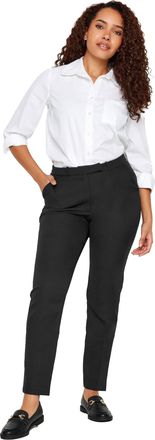 M&Co Womens Slim Leg Crepe Trousers - Womens Black