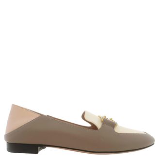Bally Ellah Flat Leather Loafers, Brand Size 36.5 ( US Size 6 )