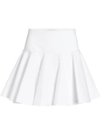Giambattista Valli Popeline flared mini-rok - Wit