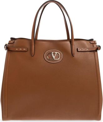 Valentino Garavani Lederen tas - Dames - Handtassen - Bruin - ONE Size - Leer - Tassen