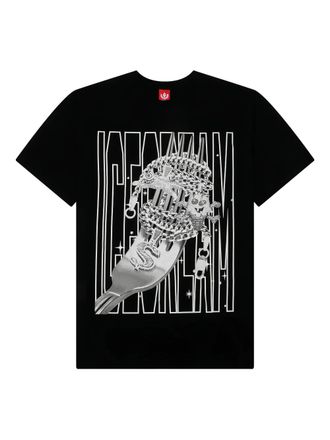 Icecream T-shirt Pasta con stampa grafica - Nero