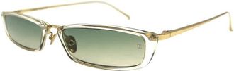 Linda Farrow Stijlvolle zonnebril voor modeliefhebbers - unisex - Zonnebrillen - Groen - 56 MM - Accessoires