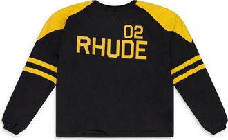 Rhude BLACK 2 STRIPE LS T-SHIRT