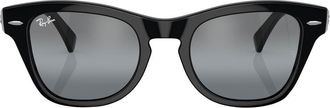 Ray-Ban square-frame mirrored-lens sunglasses - unisex - Cellulose Propionate - 53 - Black