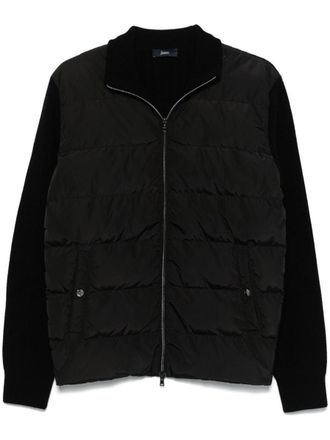 Herno Nylon And Wool Padded Cardigan