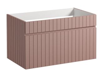 Vente-Unique Mueble suspendido de lavabo en rosa - 80 cm - SATARA