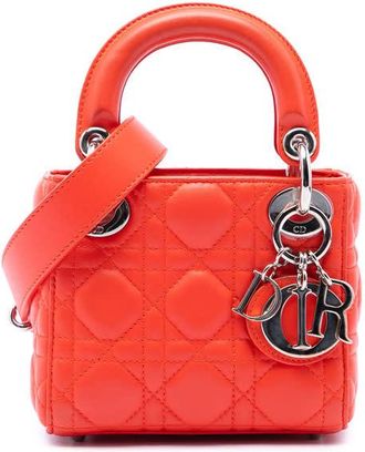 Dior Pre-owned Dior Micro Lambskin Cannage Lady Satchel Ladies GW4M754TUYDFO5LW