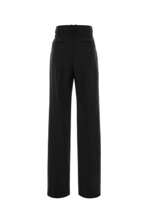Saint Laurent Womens Black Wool Pant Noir Exterior: Pantaloni Trousers
