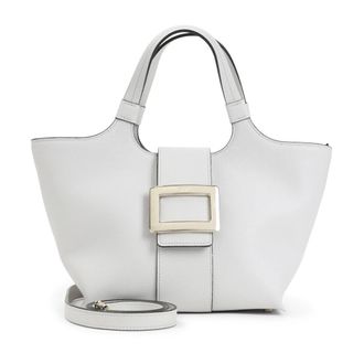 Roger Vivier Handbags, female, White, Size: ONE SIZE Medium Leather Shopping Mini Bag