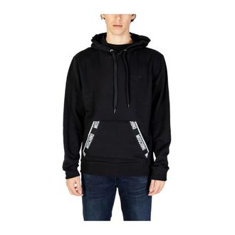 Moschino Hoodies & sweatvesten, Heren, Zwart, M, Katoen, Zwarte Katoenen Trui Herencollectie