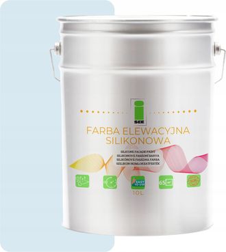 OEM Pintura De Silicona Para Fachadas, Tono Azul Claro/blanco, 10 L