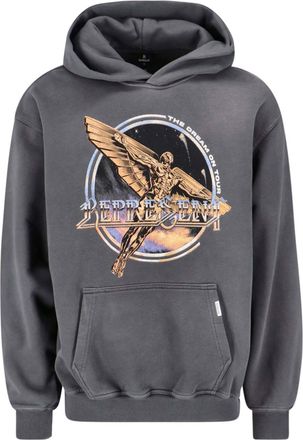 Represent Graphic Print Cotton Hoodie with Kangaroo Pocket