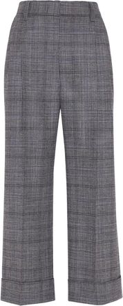 Brunello Cucinelli Pantaloni Principe di Galles - Grigio