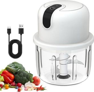 OEM Zwiebel Zerkleinerer Elektrisch 300ml, Usb Zwiebelschneider Elektrisch Klein Zwiebelhacker Knoblauch Zerkleinerer K&uuml;che Elektrischer Knoblauchschneide