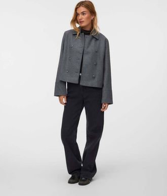 Vero Moda giacca in grigio scuro m&eacute;lange