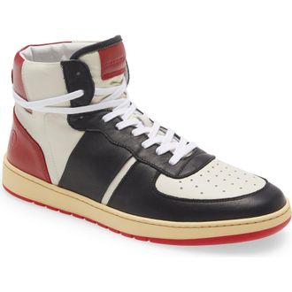 Collegium Pillar Destroyer High Top Sneaker in White/black/red at Nordstrom Rack, Size 7Us / 40Eu