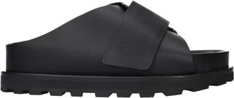 Jil Sander Leren Slippers - Dames - Schoenen - Zwart - Maat: 36 EU Leer