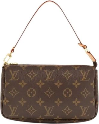 Louis Vuitton Pre-owned Monogram Canvas Pochette - Dames - Vintage Clutch - Bruin - ONE Size - Vintage