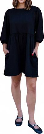 Wishlist Ally Crinkle Knit Romper In Black