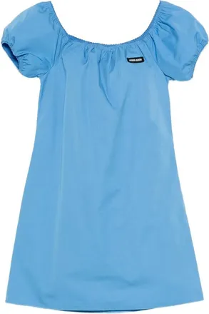Miu Miu Logo-patch Mini Dress