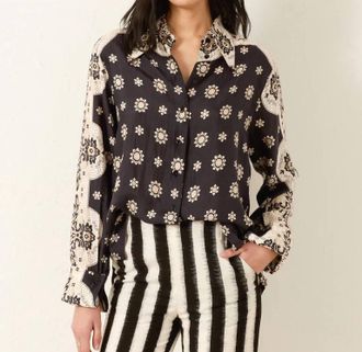 Alix of Bohemia Dana Bronco Bandana Shirt In Black