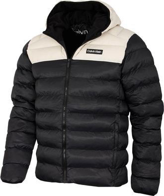 Calvin Klein Mens San Gabriel Woven Jacket - Black Dark Parchment - XXXL