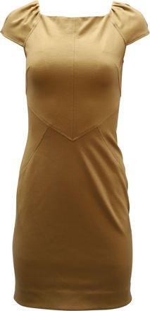 Diane Von F&uuml;rstenberg Diane Von Furstenberg Sheath Mini Dress in Brown Wool