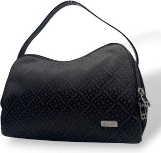 Bally Canvas Leather Handbag Tote Bag (Pre-Owned)