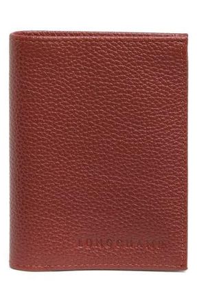 Longchamp Le Foulonne Card Holder in Chestnut at Nordstrom Rack