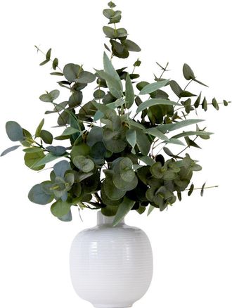 Nearly Natural 24-in Artificial Eucalyptus Leaves Arrangement with Ceramic Planter in Green at Nordstrom
