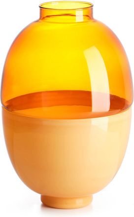 IVV scarlet cup/vase borosilicate milk effect amber/transparent amber h- 31 cm