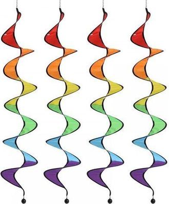 OEM Decoraci&oacute;n Con Forma De Viento, Conjunto De 4 Espirales Arco&iacute;ris De 109 Cm, Para Colgar, Para Decoraci&oacute;n De Jardines Exteriores
