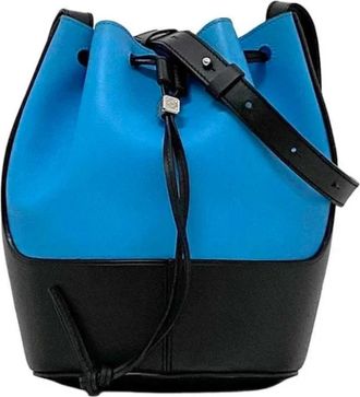 Loewe Tweedehands leren schoudertassen - Dames - Vintage Schoudertas - Blauw - ONE Size - Leer - Vintage