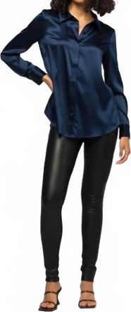 Max & Moi Stretch Leather Leggings In Black