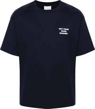 Dr&ocirc;le de Monsieur Heren, Tops, Blauw, Maat: L Katoen
