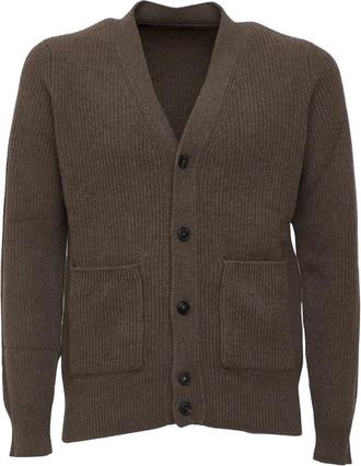 FILIPPO DE LAURENTIIS Truien & Vesten, Heren, Bruin, S, Wol, V-hals Vest
