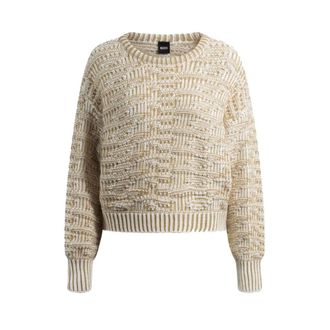 HUGO BOSS Maglione Cropped 50530721 - - Knitwear - Donna - Beige - L