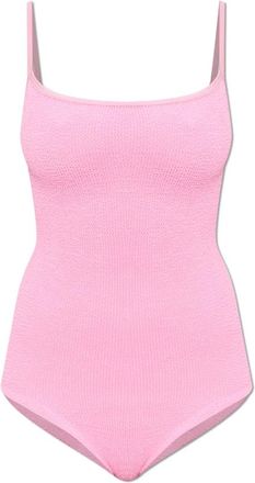 Hunza G Badmode, Dames, Roze, ONE Size, Coverage Pamela badpak uit &eacute;&eacute;n stuk