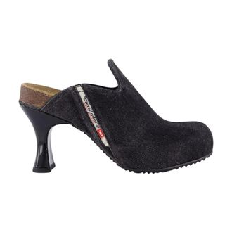 Diesel Woodstock Denim Muiltjes - Dames - Muiltjes - Zwart - 41 EU - Denim - Schoenen