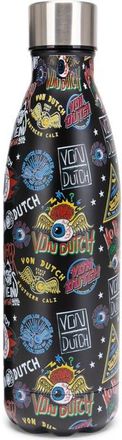 Von Dutch BPA Free 24oz Hydration Stainless Steel Bottle in Black Jax at Nordstrom