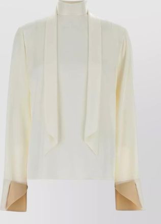 Stella McCartney satin high-neck open-back blouse
