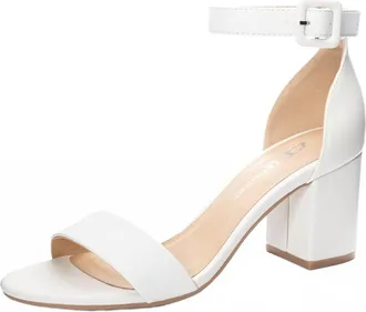 Chinese Laundry Womens Jody Block Heel In Smooth White